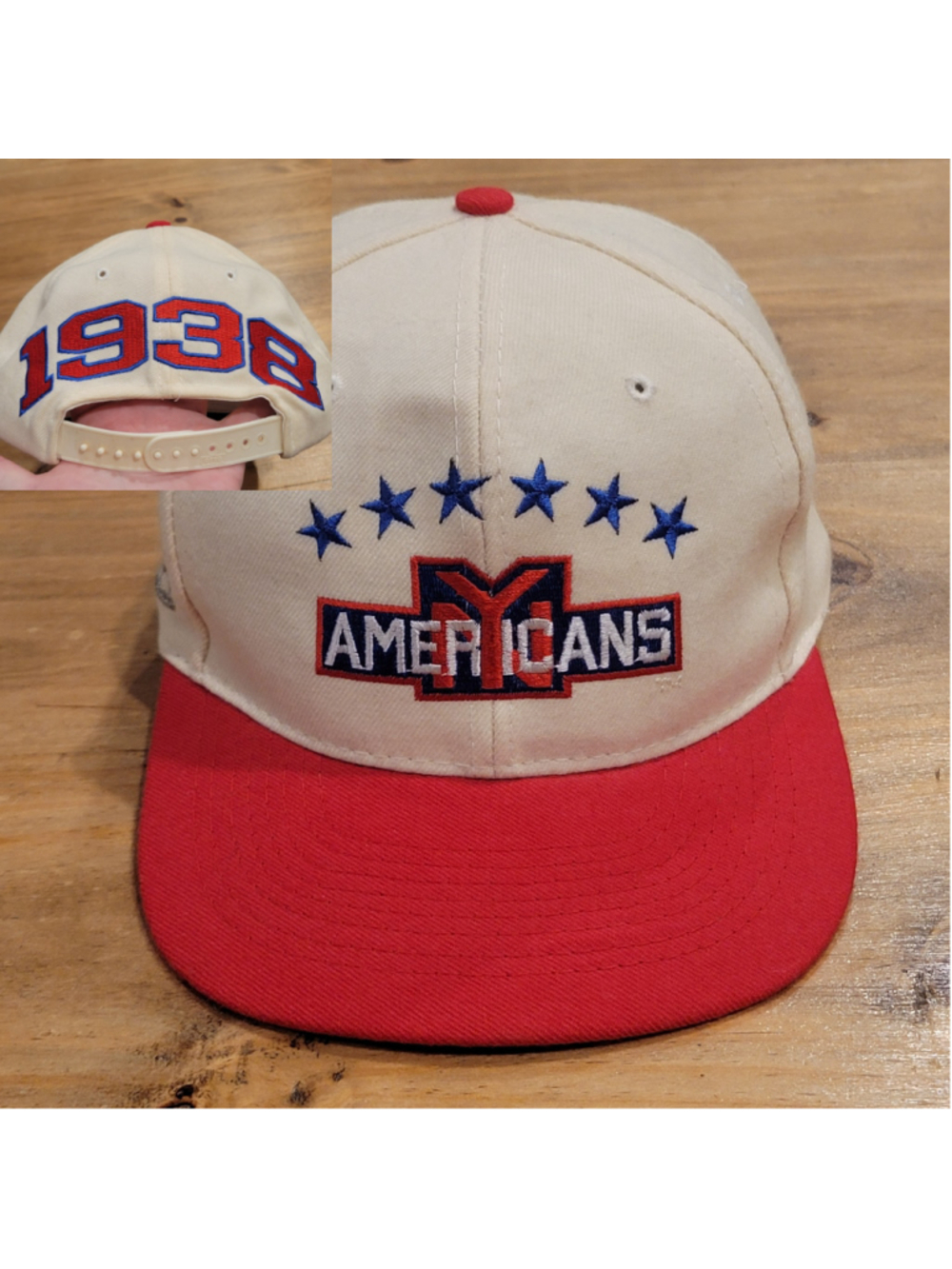 Vintage New York Americans NHL Hat American Needle Blockhead Snapback 1938 CCM